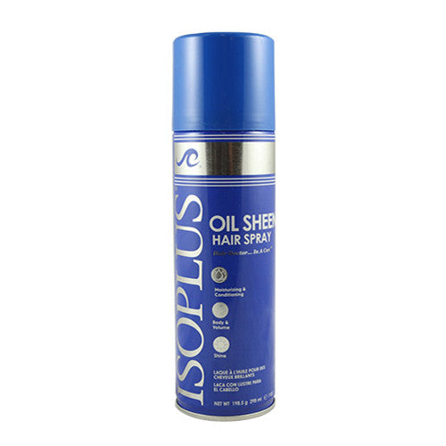 Isoplus Oil Sheen Regular Conditioning Hair Spray, 7 Oz